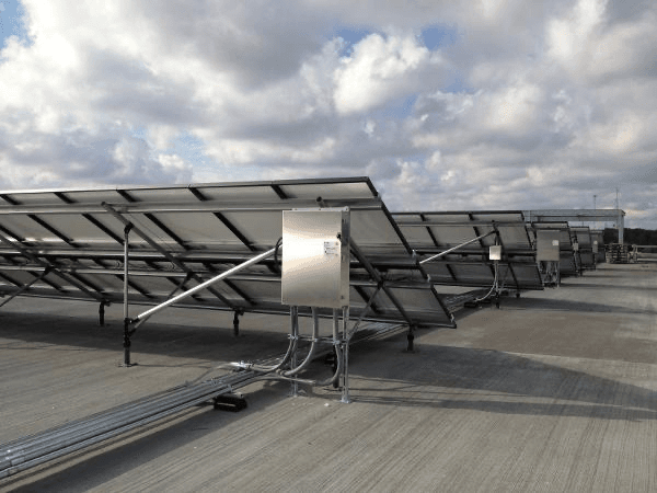 Industrial solar array with mounting structure