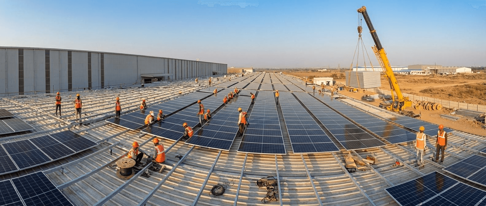 150 kWp solar installation in Anantapur, Andhra Pradesh